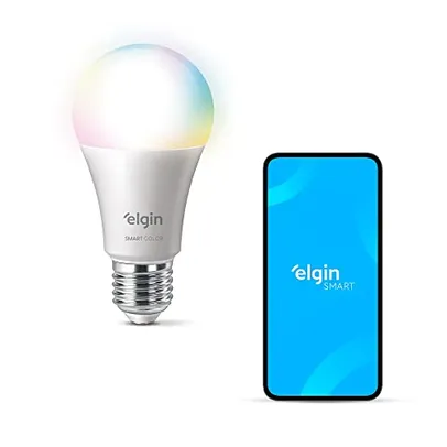 [Selecionados] Lâmpada Inteligente Smart Color 10W Elgin RGB Wifi Compatível com Alexa e Google Home