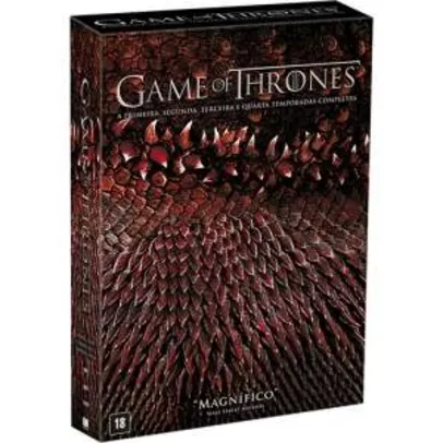 [AMERICANAS] DVD - Coleção Game Of Thrones: A Primeira, Segunda, Terceira e Quarta Temporada Completa (20 Discos) - R$ 129,00