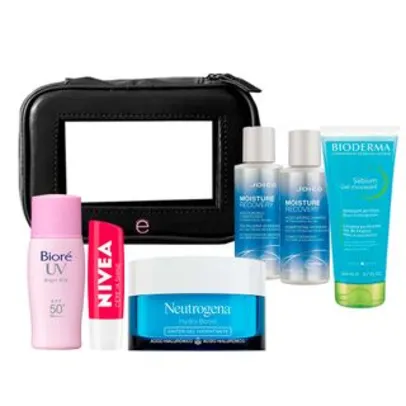 Black Box Essenciais da Rotina Kit – Gel Bioderma + Protetor Bioré + Lip Nivea + Shampoo e Condicionador Joico + Hidratante Neutrogena