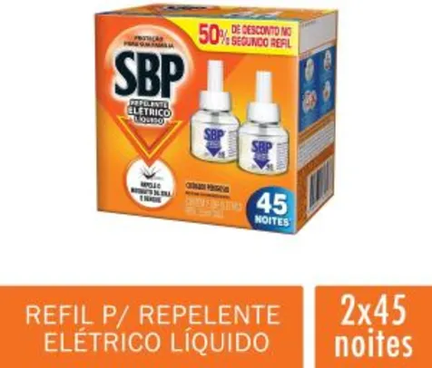 Refil para Repelente Elétrico Líquido SBP, 2 unidades