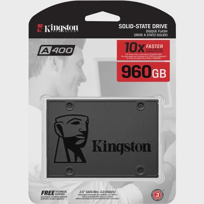 [INTERNACIONAL] Ssd Kingston A400 960GB - 500mb/s para Leitura e 450mb/s para Gravação