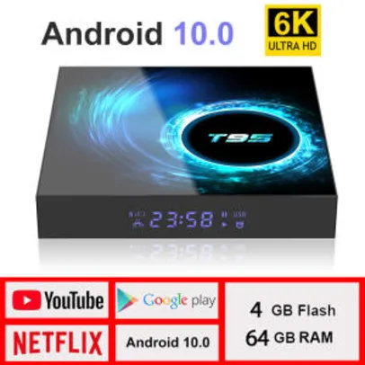 Tv Box T95 h616 - 6k/4gb ram/32gb ROM/ Android 10