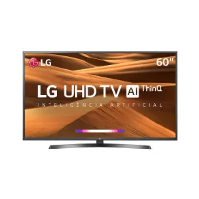 Smart TV LED 60" LG 60UM7270PSA Ultra HD/4K Wi-Fi 3 HDM 2 USB Preta - R$2899