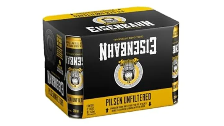 Pack Cerveja Eisenbahn Pilsen UnfiLTered LT 350ml 12 Unidades