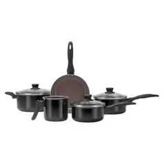 Jogo de Panela Ceramic Life Preto com 5 Peças - Brinox | R$108