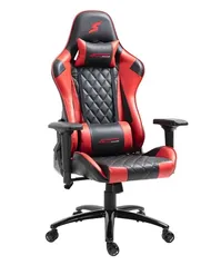 Cadeira Gamer SuperFrame Knight, Reclinável, 4D, Preto e Vermelho