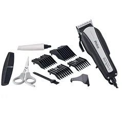 Máquina de Cortar Cabelo Philco Dual Action 2 com 4 Pentes Preta/Prata