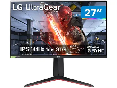 Foto do produto Monitor Gamer 27 Full Hd 144Hz Ips HDMI 27GN65R LG Ultragear