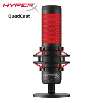 Microfone Gamer Condensador HyperX QuadCast USB