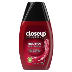 (Recorrência/Cupom) 11 Unidades (2,97 cada) Close Up Gel Dental Com Flúor Red Hot Ação Antibac Closeup Liquifresh Frasco 100G Branco