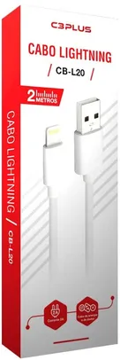 [Prime] Cabo USB-Lightning C3Plus CB-L20WH 2M Branco | R$12