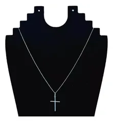 Corrente Cordão Crucifixo Cruz Masculino Prata Pura 925