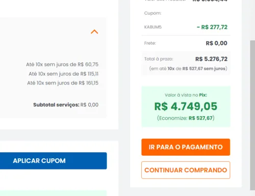 Imagem na descrição da promoção