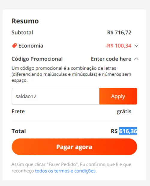 Imagem na descrição da promoção