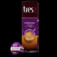 [MagaluPay R$5 + Clube da Lu + APP] Cápsula de Café Espresso 3 Corações Supremo TRES - 10 Unidades R$17