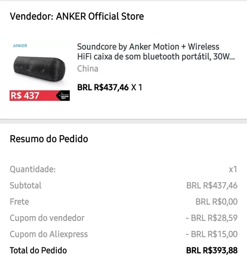 Imagem na descrição da promoção