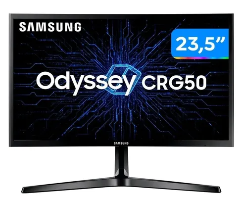 [C.OURO] Monitor LED 24" Gamer Samsung CRG50 1920x1080 Curvo FHD 144 Hz HDMI DP | R$1172