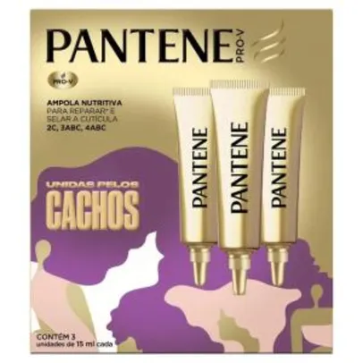 Creme De Tratamento Pantene Unidas Pelos Cachos Com 3 Ampolas Com 15 Ml Cada