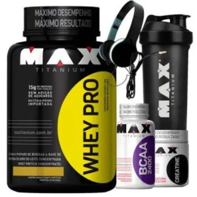 (Cartão SUB) Kit Suplementos Ganho de Massa Muscular - Max Titanium
