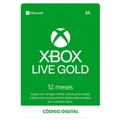 [APP] Gift Card Xbox Live Gold - 12 Meses