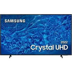 Smart TV Samsung 65 Crystal UHD 4K BU8000, 3 HDMI, 2 USB, Wifi, Bluetooth, Alexa, Google Assistante, Tela Infinita, Preto - UN65BU8000GXZD