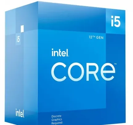 Processador Intel Core i5 12400F, 2.5GHz (4.4GHz Turbo), 12ª Geração, 6-Cores 12-Threads, LGA 1700