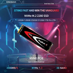 Ssd NVme M.2 512gb | Kingbank kp230 gen3x4 m.2 2280