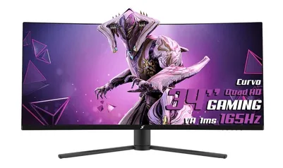 Monitor Gamer SuperFrame Vision Ultra, 34 Pol, Curvo, UltraWide, Quad HD, VA, HDR, FreeSync, 1ms, 165Hz, HDMI/DP, SFVC-3415