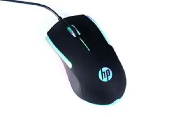 [PRIME] MOUSE GAMER HP LED MULTICORES, PRETO USB, 1000 DPI - M160 | R$60