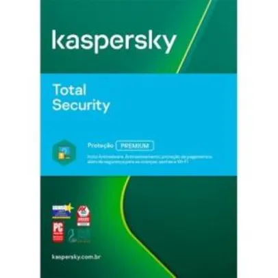Kaspersky Antivírus Total Security 2020 Multidispositivos 5 PCs - Digital para Download | R$75