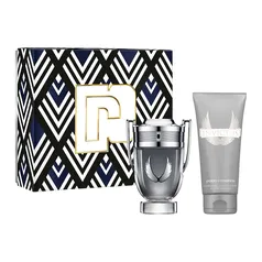 Invictus Platinum Rabanne Coffret Kit - Perfume Masculino EDP 100 ml+ Shower Gel Kit 100 ml+ BRINDES