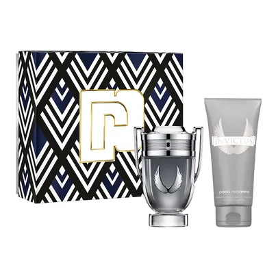 Invictus Platinum Rabanne Coffret Kit - Perfume Masculino EDP 100 ml+ Shower Gel Kit 100 ml+ BRINDES