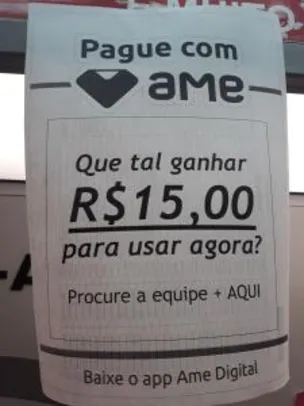 Ganhe R$15 no AME no cadastro no Shopping Piedade (Salvador-BA)