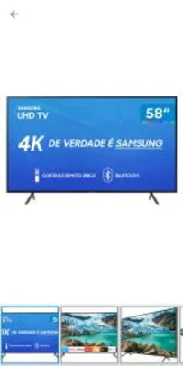 Smart TV 4K LED 58” Samsung UN58RU7100 | R$2.479