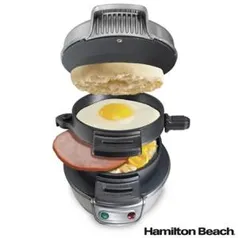 Sanduicheira Multiuso Hamilton Beach com Seletor de Temperatura Automático - 25475BZ - H325475BZPTA - R$85