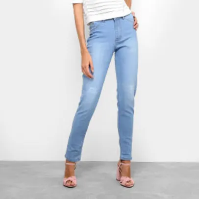 Calça Jeans Skinny Glamour Estonada Feminina - Jeans