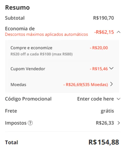 Imagem na descrição da promoção