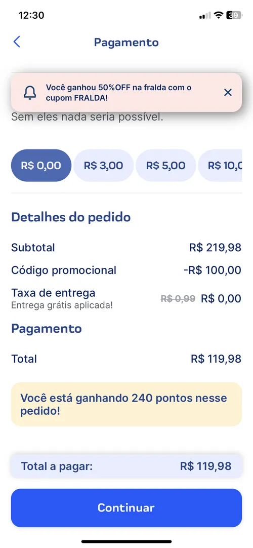 Imagem na descrição da promoção