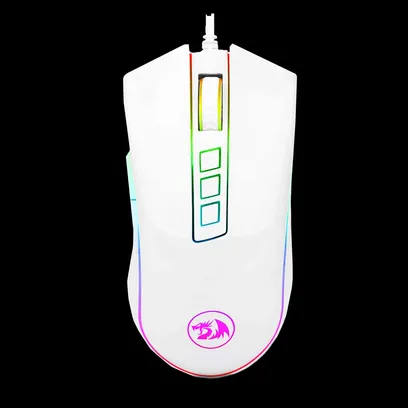 Foto do produto Mouse Gamer Redragon Rgb Cobra M711W Branco 10000 Dpi