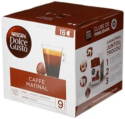 [Prime + recorrência] Nescafe Dolce Gusto, Caffe Matinal, 16 Cápsulas | R$16