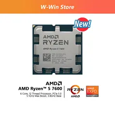 Processador AMD Ryzen 5 7600 R5 5.1GHz 6 Core 12 Thread