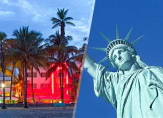 Voos: Miami ou Nova York, com conexão em Boston, a partir de R$1.673, ida e volta, com taxas incluídas!