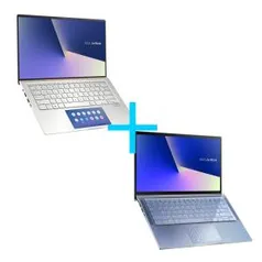 Notebook ASUS ZenBook Prata Metálico + Notebook ASUS ZenBook Azul Claro Metálico - R$9899