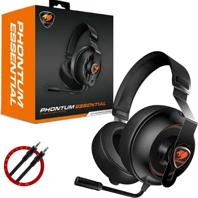 Headset Gamer Cougar Phontum Essential, Black, 3H150P40B-0001 | R$208