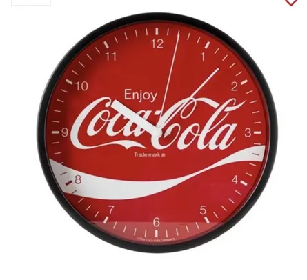 Relógio Parede Coca-Cola 22 cm | R$49