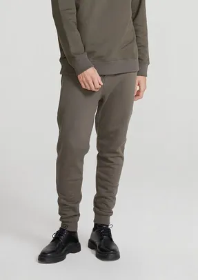 Calça Básica Masculina Jogger Em Moletom Peluciado