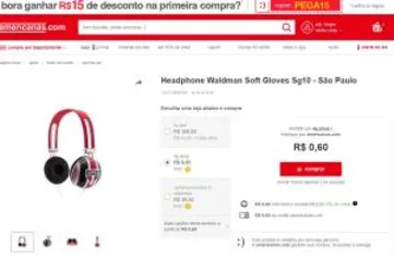 Headphone Waldman São Paulo - R$ 0,60