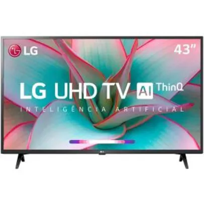Smart TV LED 43" LG 435UN7300 4K ThinQ + Smart Magic | R$1.832