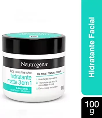 [Recorrência] Neutrogena Hidratante Facial Matte 3 em 1 Face Care Intensive, 100g