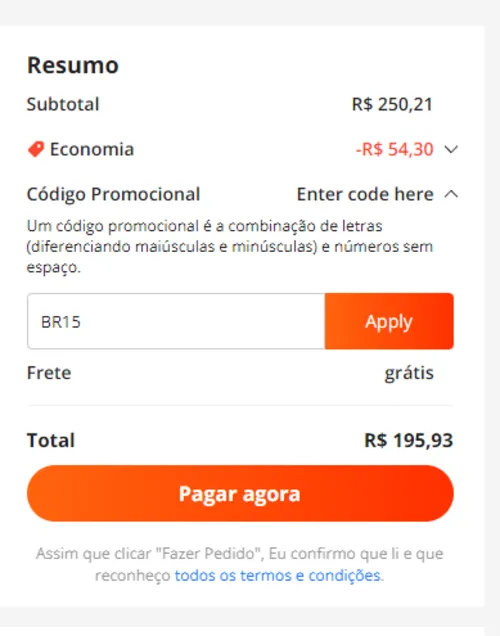 Imagem na descrição da promoção